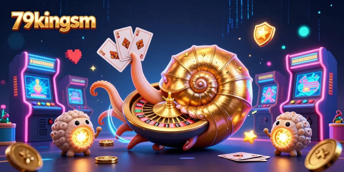 Experience exciting gaming at 79kingsm with a giant nautilus roulette wheel illustration.