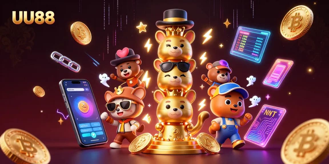 Engage with thrilling gameplay at UU88, showcasing golden totem and crypto elements in an immersive casino experience.