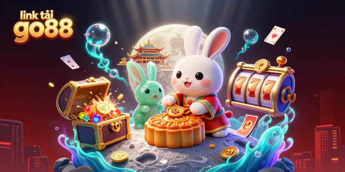 Spin and win with link tải go88 showcasing a vibrant casino scene full of exciting elements like poker chips and slot reels.