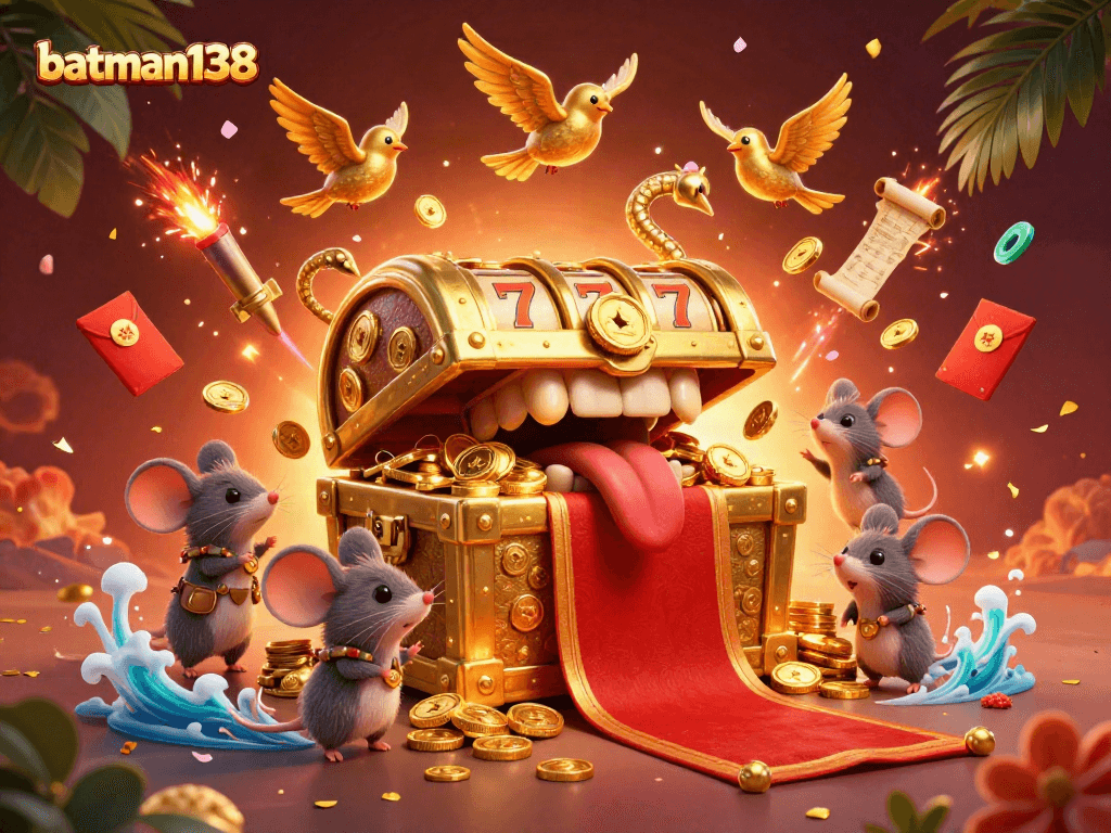 Engage with batman138, the ultimate treasure hunt in this vibrant, dynamic casino scene!