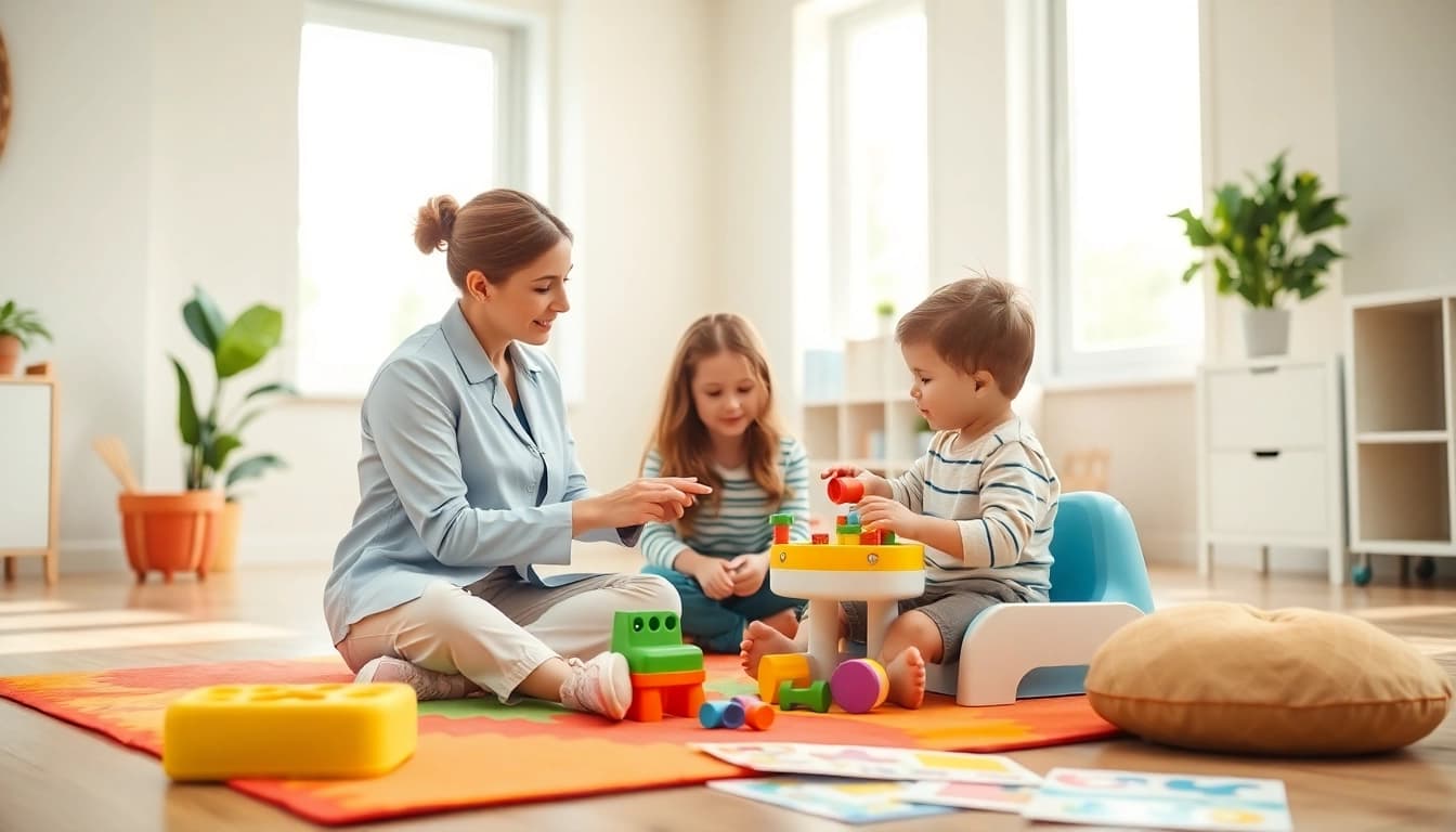 Engaging therapy session focusing on ABA therapy in Brighton for a child's development.