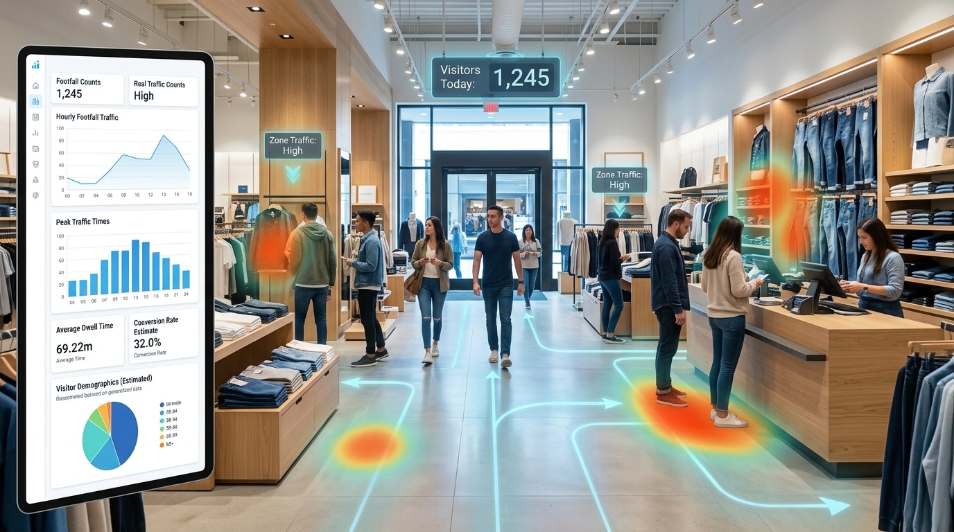 Retail Footfall Analytics: AI-Powered Retail Footfall Analytics Using Existing CCTV Cameras