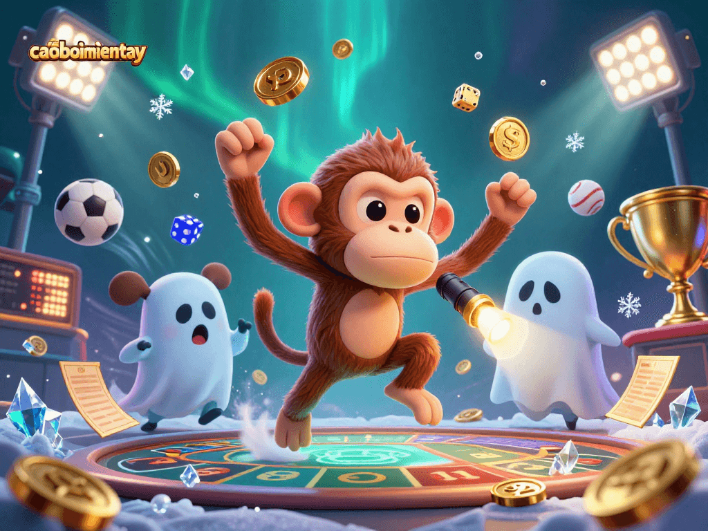 Experience thrilling moments in caoboimientay as a mischievous monkey juggles golden treasures inside a haunted casino.