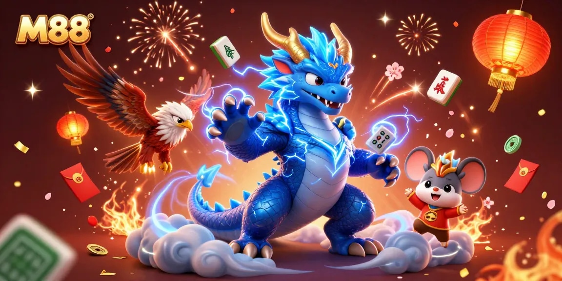 M88 players engage thrillingly in dynamic gambling with animated casino elements.