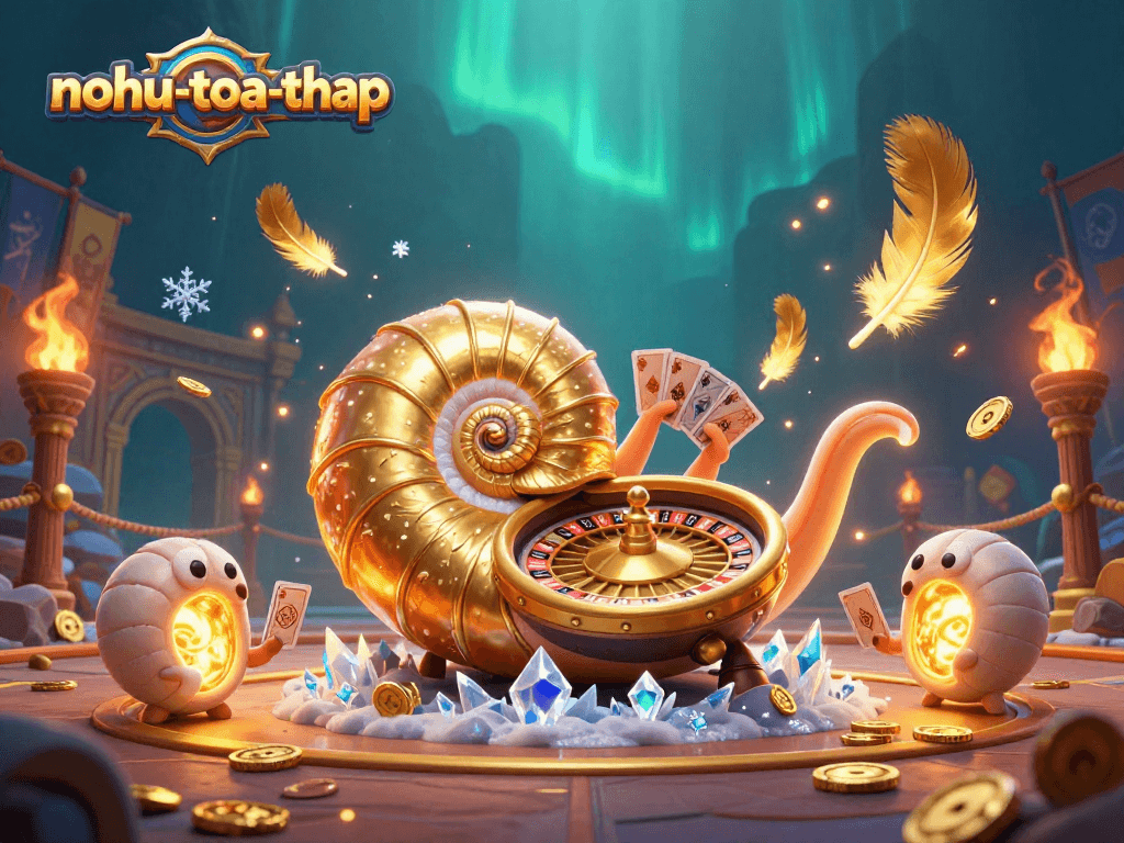 Engage in thrilling spins with nohu-toa-thap featuring a giant nautilus roulette and glowing ammonite companions.
