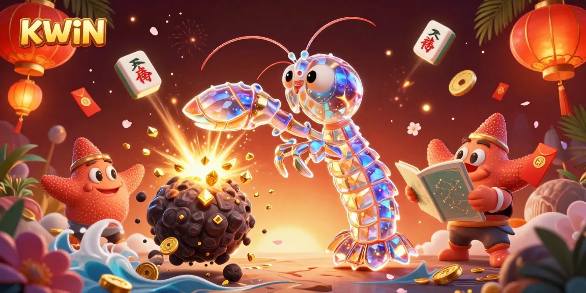 KWIN casino offers thrilling gaming experiences, featuring vibrant colors and animated characters in a dynamic casino scene.