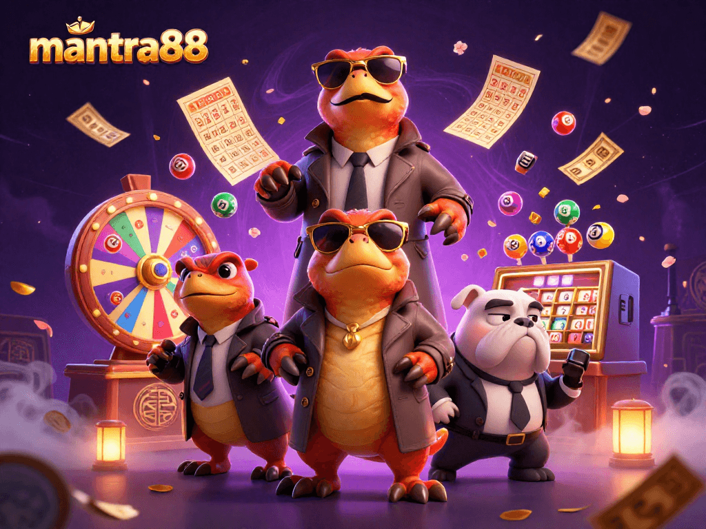 Experience a thrilling moment at Mantra88 featuring raptors in disguise at a VIP casino.