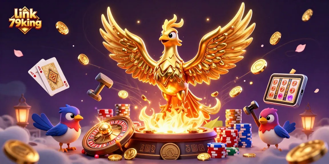 Experience stunning wins with link 79king as the molten phoenix delivers golden rewards in a captivating casino scene.