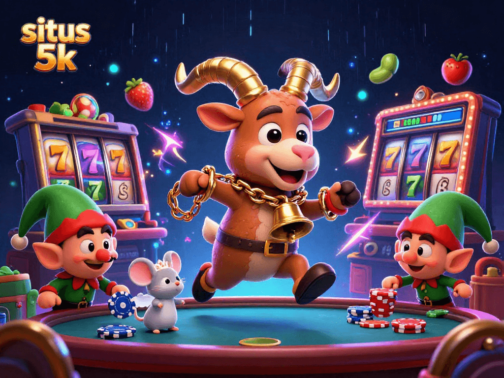 Experience the excitement of situs 5k as Krampus and magical characters bring the holiday-horror casino scene to life.