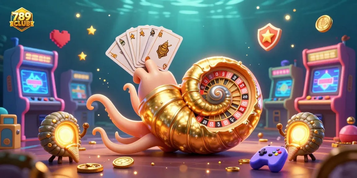 Experience the excitement at 789CLUB with engaging casino-themed 3D illustrations that showcase dynamic gameplay.