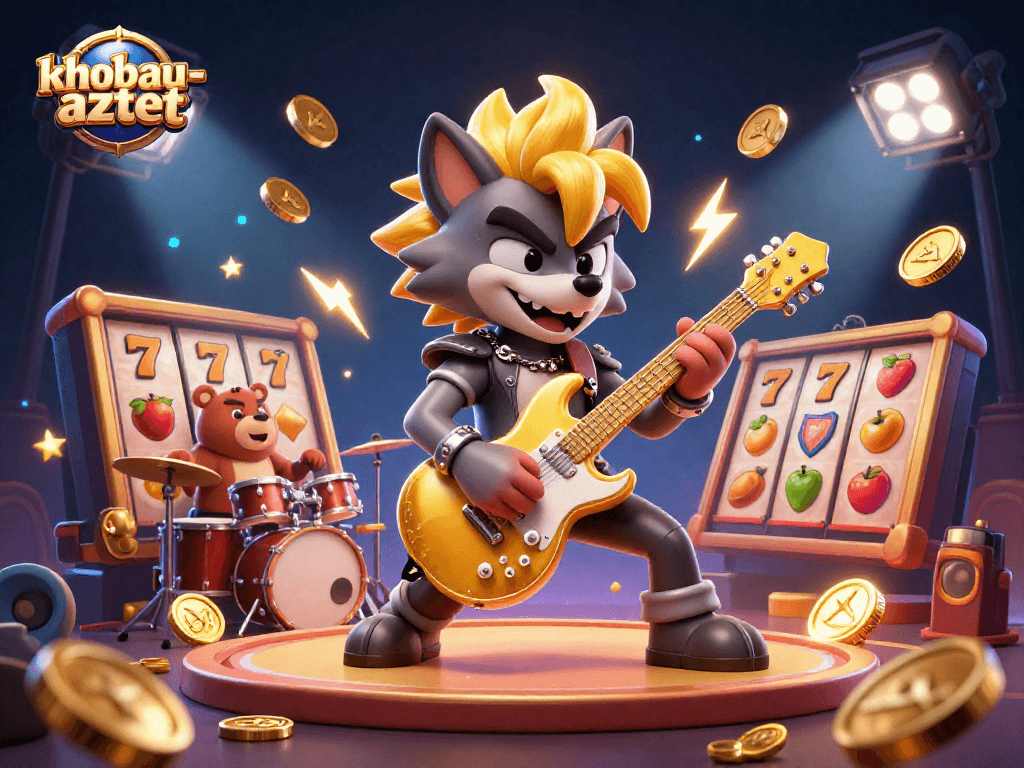 Engage with khobau-aztec's thrilling slot features while enjoying a 3D wolf and bear performance.