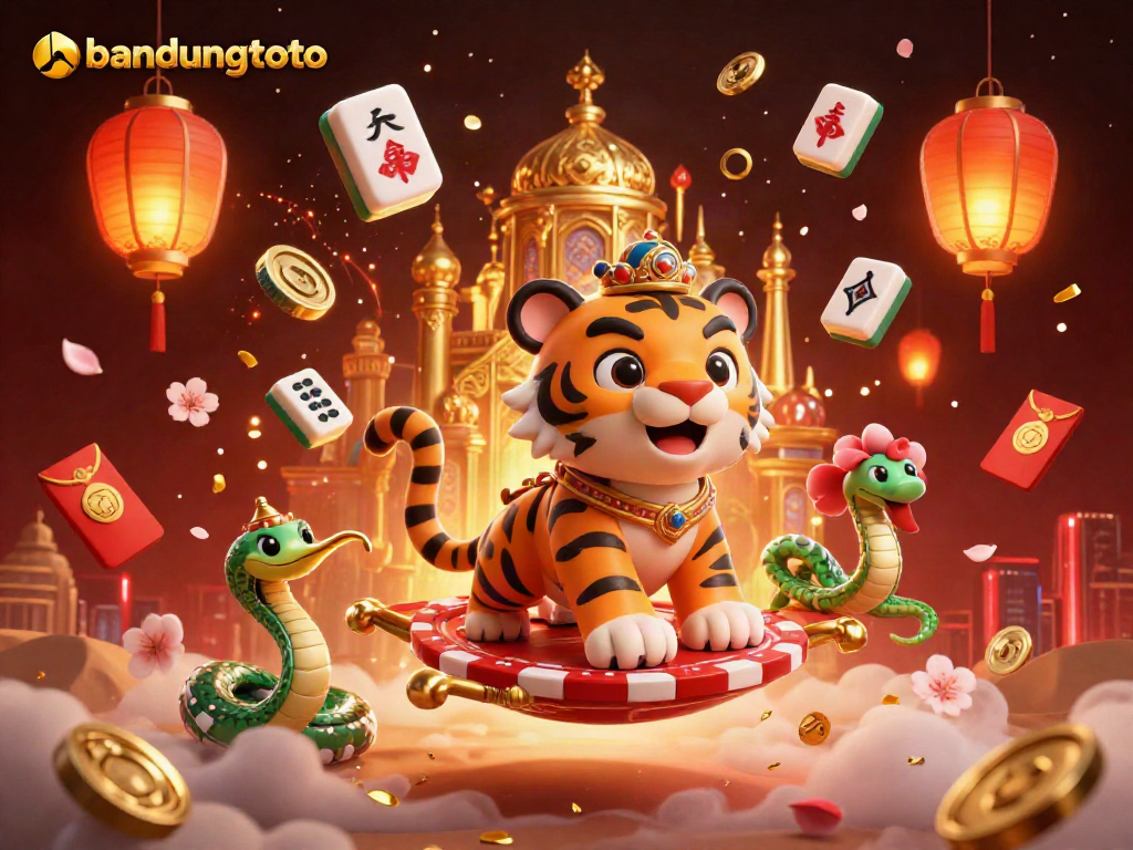 Engage with bandungtoto's thrilling Arabian Nights scene featuring a tiger sultan and magical elements.
