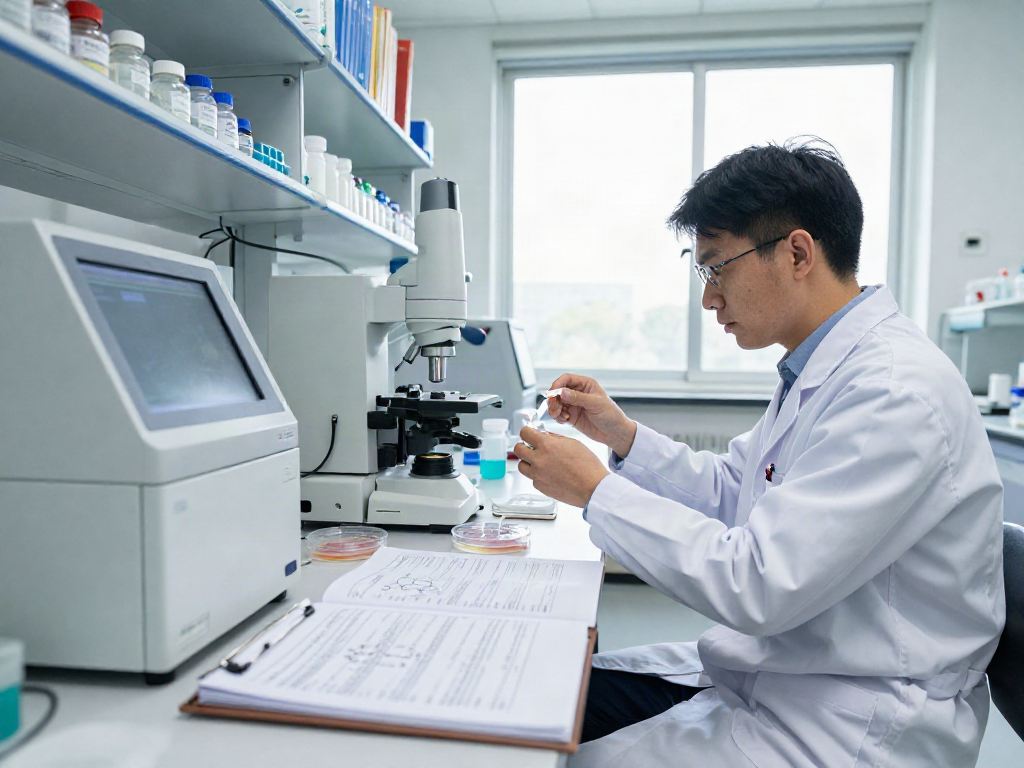 Analyzing peptides in a lab setting for weight loss with retatrutide 30mg therapy.