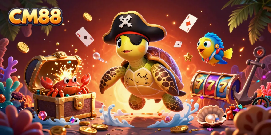 Experience exciting gameplay at cm88 with colorful slot reels and underwater treasures.