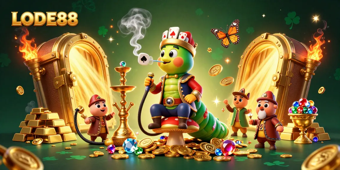 Experience the thrill of LODE88 with an imaginative 3D casino scene featuring rich treasures.