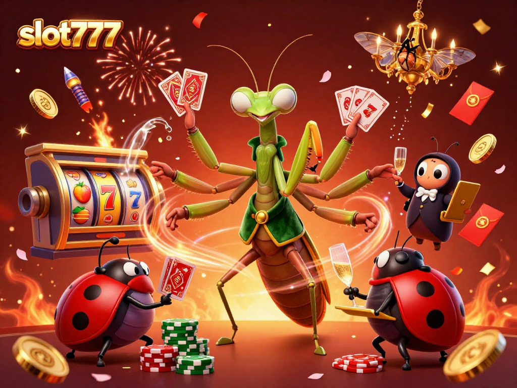 Experience thrilling slot gaming with slot777 featuring vibrant characters and casino elements.