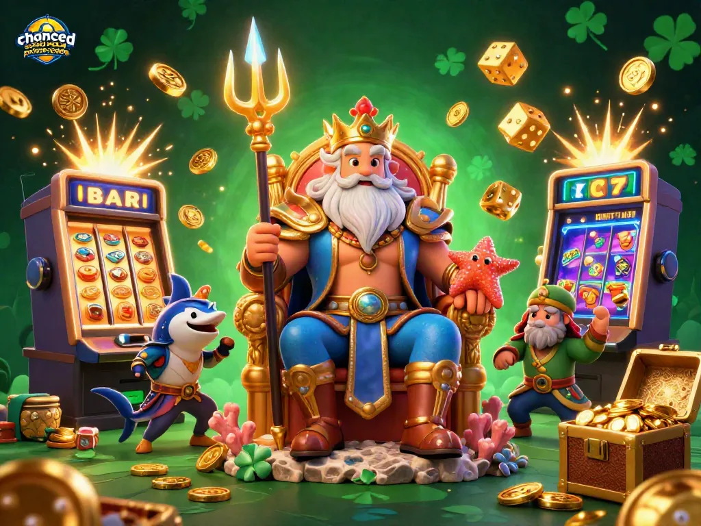 Play and win big with chanced social casino promo code in an exciting 3D casino illustration.