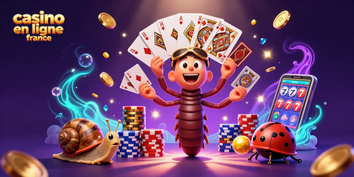 Un dealer de casino en ligne France avec des cartes et un high-roller s'amusant avec des jetons.