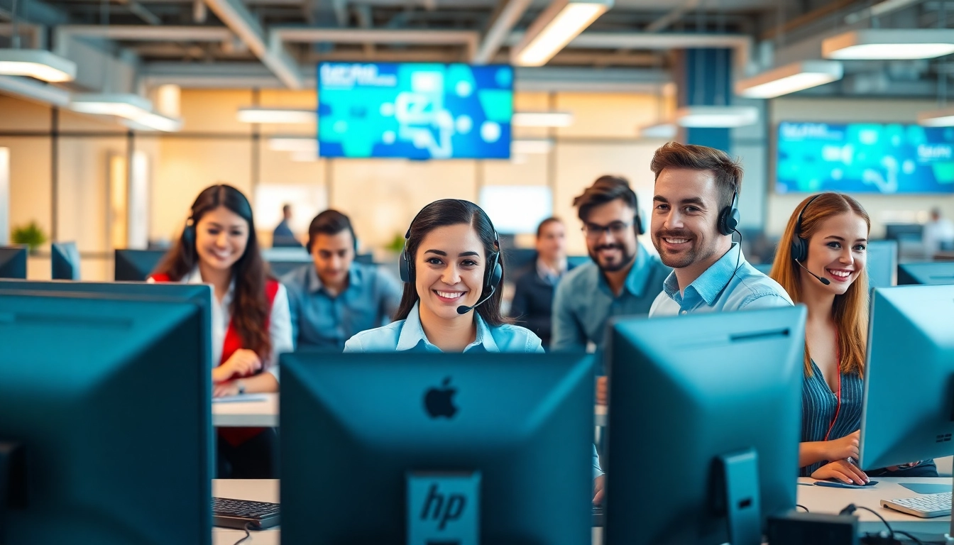 Providing IT helpdesk services London in a collaborative office environment with a supportive team.