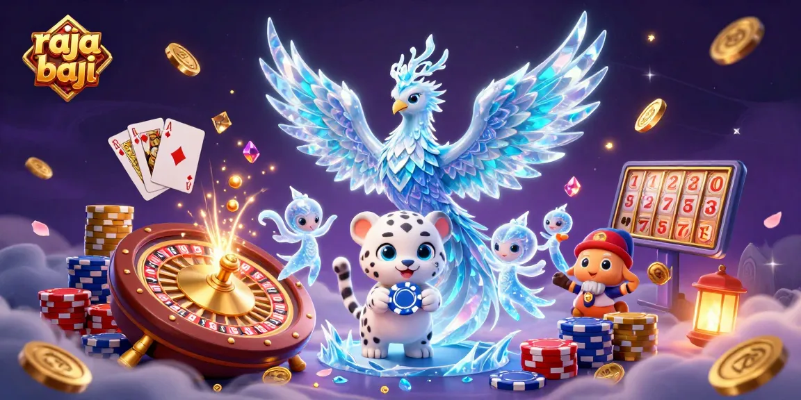 Engage with raja baji as vibrant characters and exciting casino elements create a magical gaming scene.