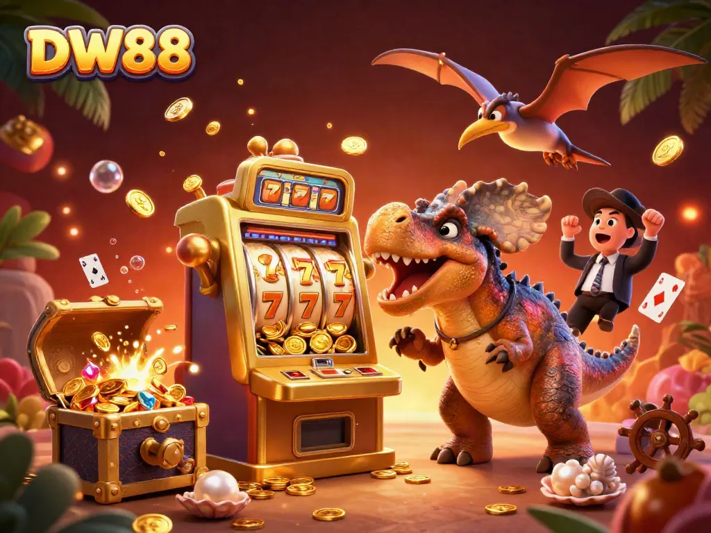 Experience jackpot excitement with DW88 featuring dynamic characters in a vibrant casino theme.