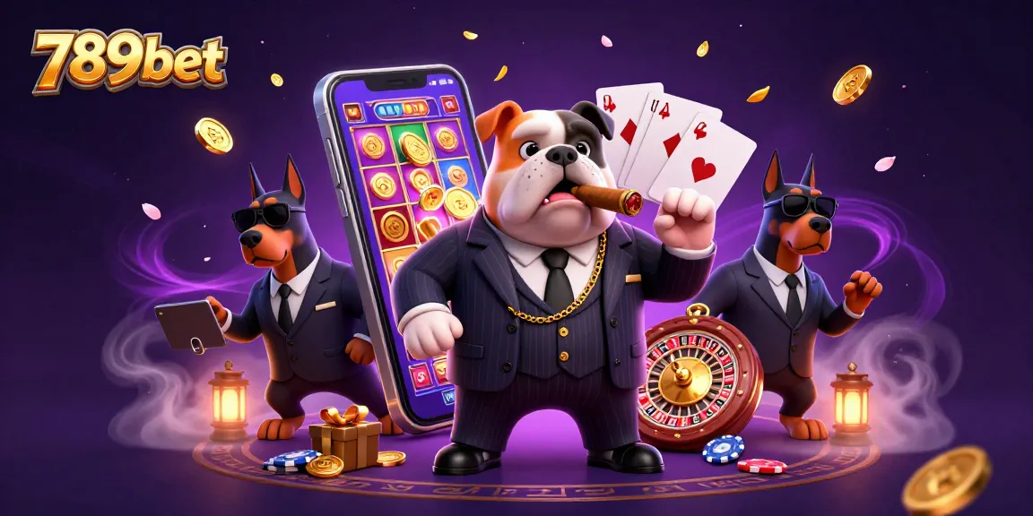 Join the action with 789bet as the mafia bulldog and bodyguards explore thrilling casino games.