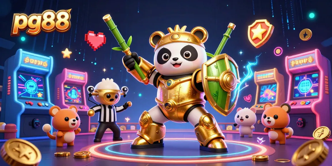 Engage with thrilling gameplay at pg88 featuring a vibrant 3D digital casino atmosphere filled with game elements.