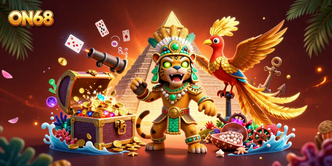 Catch big wins at ON68 with thrilling underwater treasure adventures and vibrant 3D visuals.