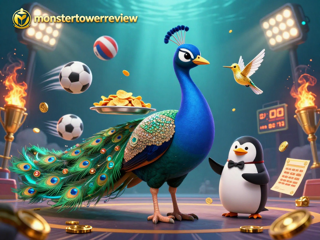 Experience thrilling gameplay in the monstertowerreview challenge, showcasing colorful characters and dynamic sports elements.