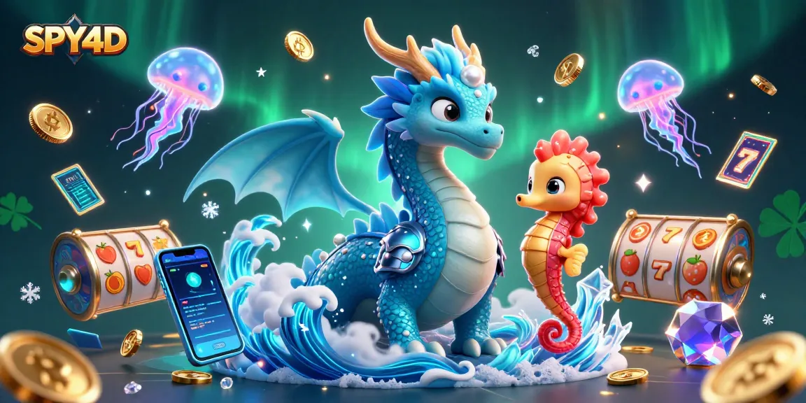 SPY4D menghadirkan keseruan slot dengan naga biru dan kuda laut berani dalam ilustrasi menarik.