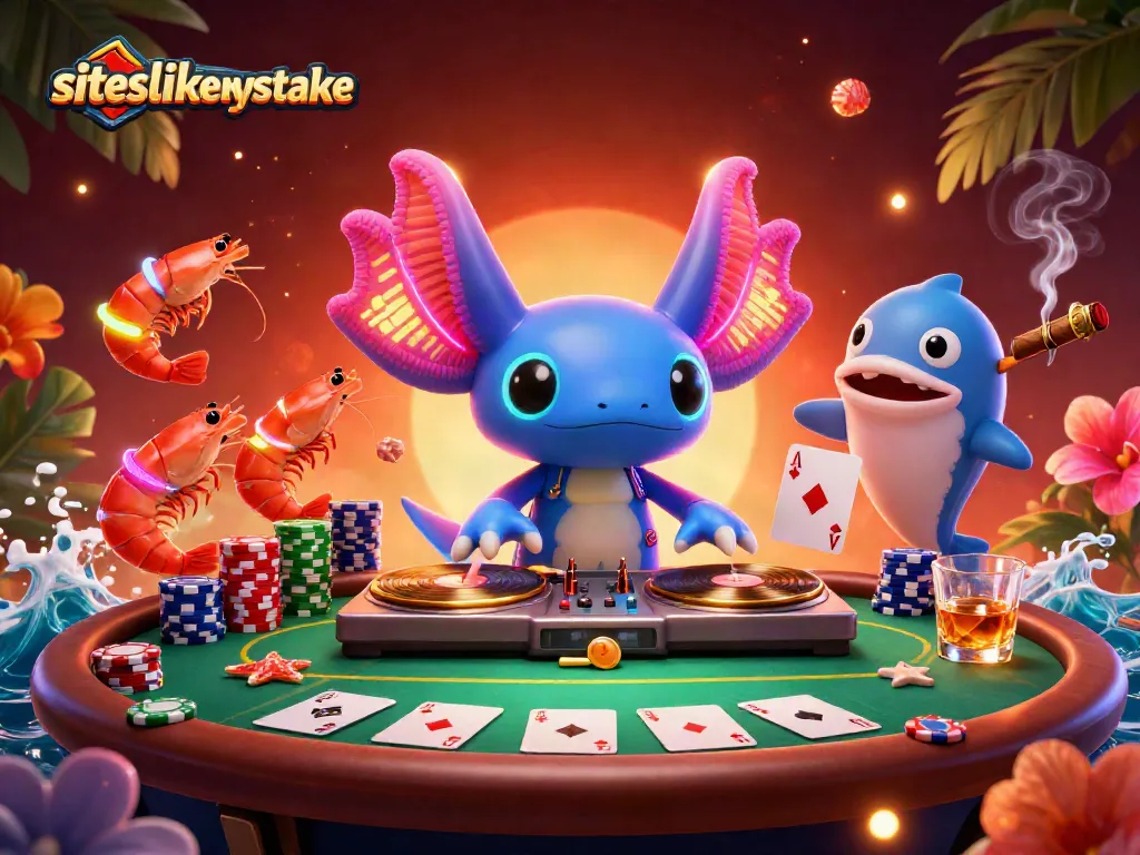 Experience thrilling gaming action at siteslikemystake with an engaging neon underwater DJ party scene.
