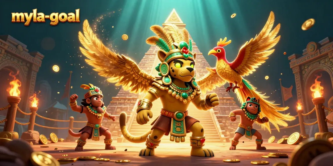 Enjoy thrilling gameplay at myla-goal, featuring a vibrant 3D scene with dynamic casino elements.