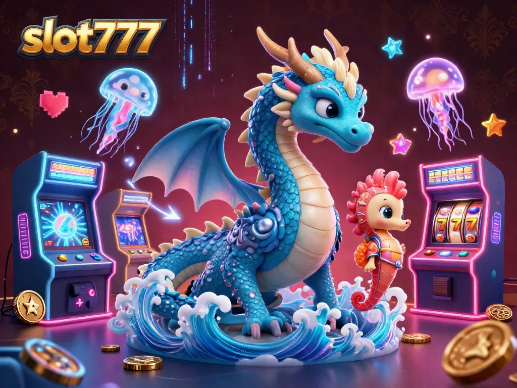 Menangkan di slot777 dengan ilustrasi kasino yang megah dan karakter 3D menarik.