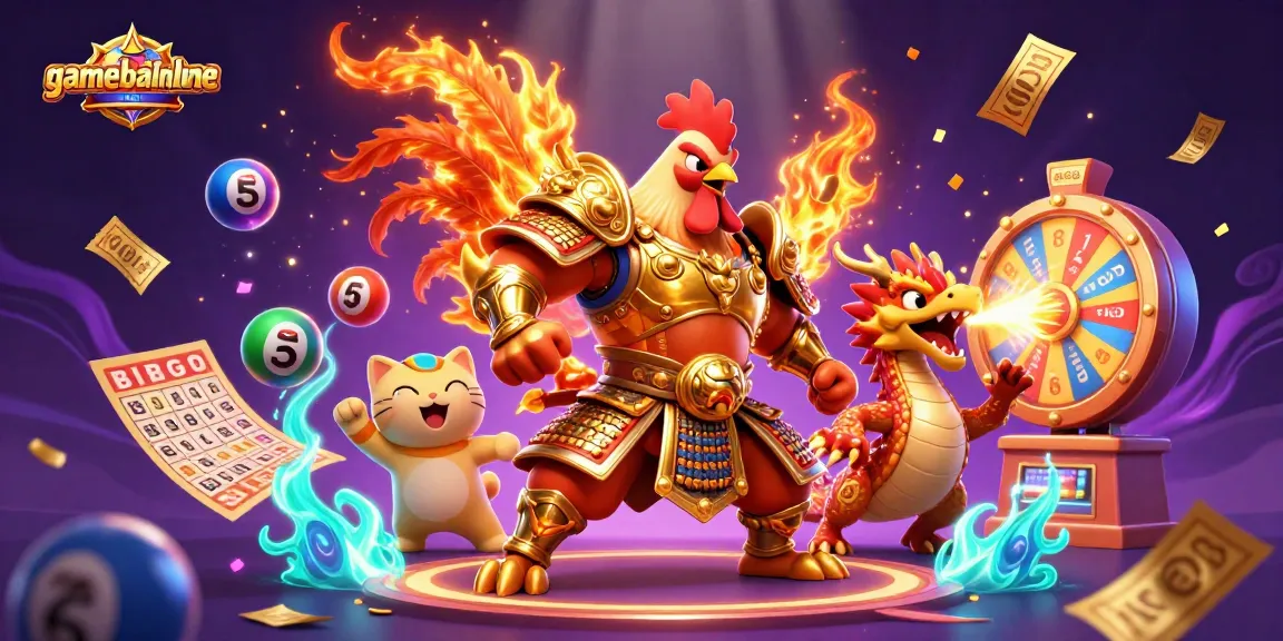 Engage with gamebaiionline's thrilling 3D cartoon gaming action, showcasing unique characters in an exciting casino scene.
