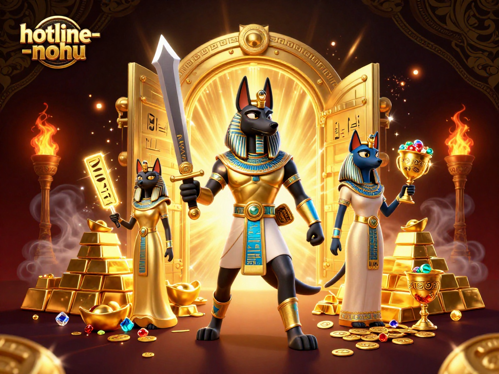 Engage with the thrilling atmosphere of hotline-nohu in this vibrant scene filled with treasures.