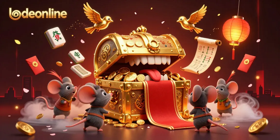 Engage with lodeonline's captivating gaming world, featuring vibrant treasure chests and lucky symbols!