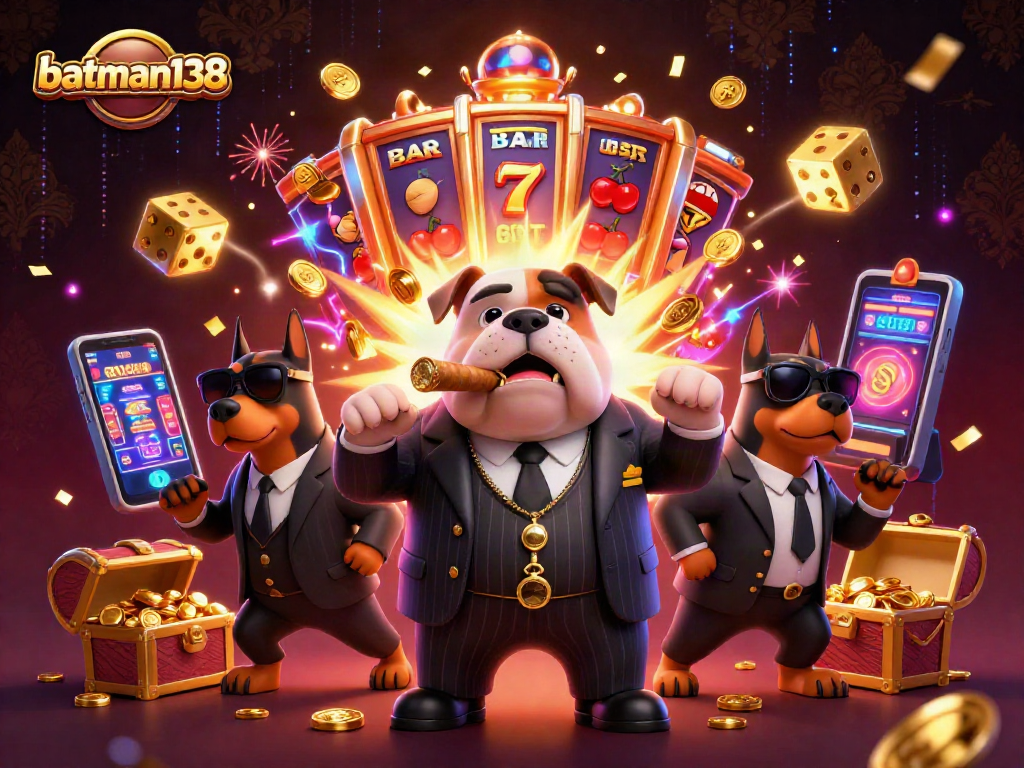Experience thrilling wins at batman138 with a dynamic casino scene featuring rich elements and vibrant characters.