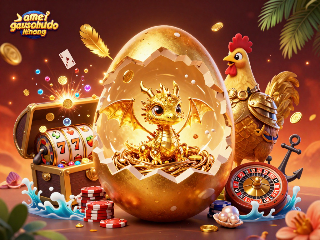 Spin to win big at gamenohudoithuong with a spectacular golden jackpot scene full of energetic details.