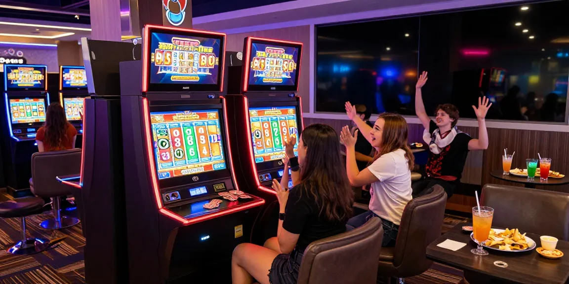 Exciting group enjoying slot88 gaming experience in a vibrant casino.