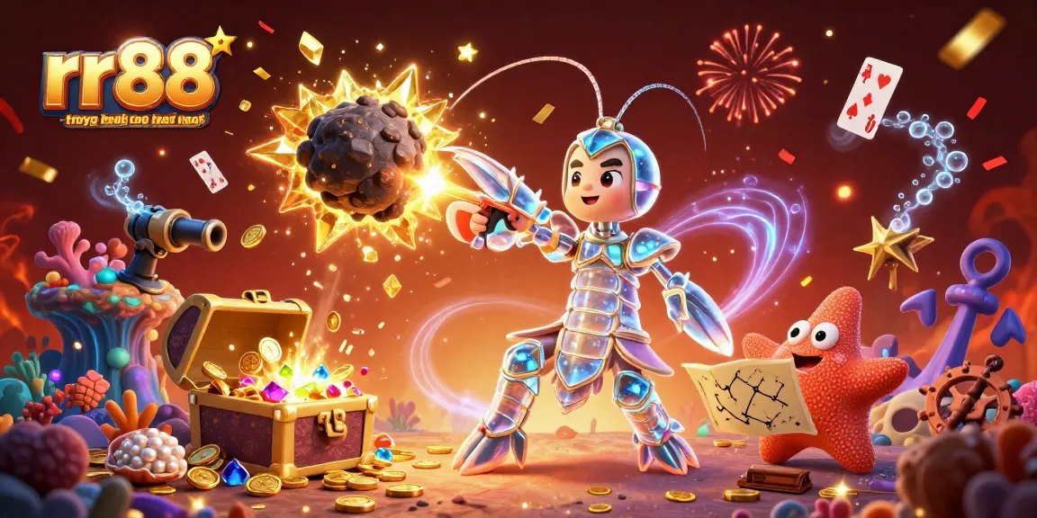 Experience excitement with rr88 - truy cập trang chủ nhà cái rr88 mới nhất showcasing a galactic samurai amidst treasure.