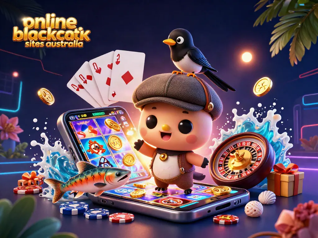 Play engaging games at online blackjack sites australia with charming 3D characters and vibrant casino elements.
