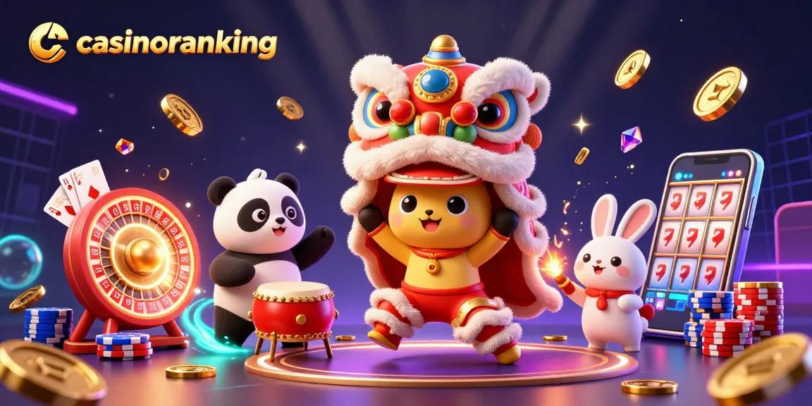 Experience the excitement of casinoranking with a vibrant 3D illustration showcasing a lively casino scene enriched with animated characters and dynamic game elements.