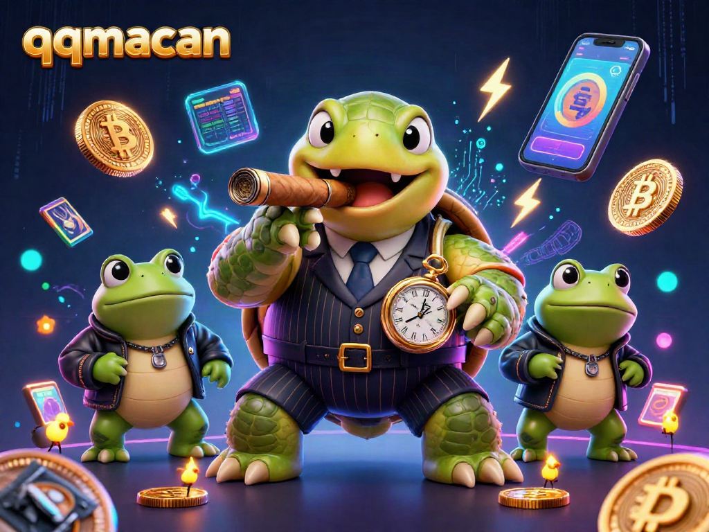 Experience thrilling action at qqmacan with a vibrant scene featuring cartoon characters and casino elements.
