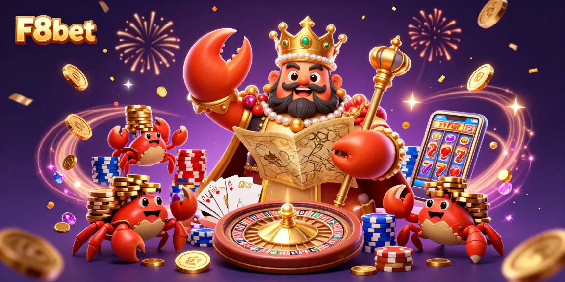 Engage in winning strategies with F8bet at this vibrant, ultra-detailed 3D casino illustration.