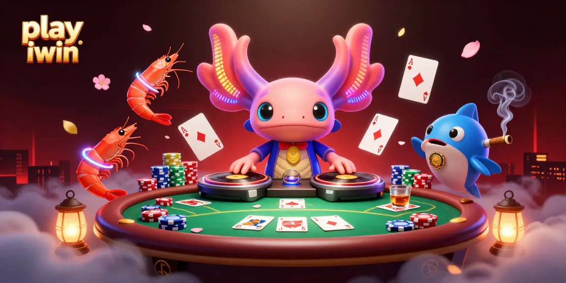 Experience thrilling gameplay as you play iwin with a neon DJ and poker action in a vibrant scene.