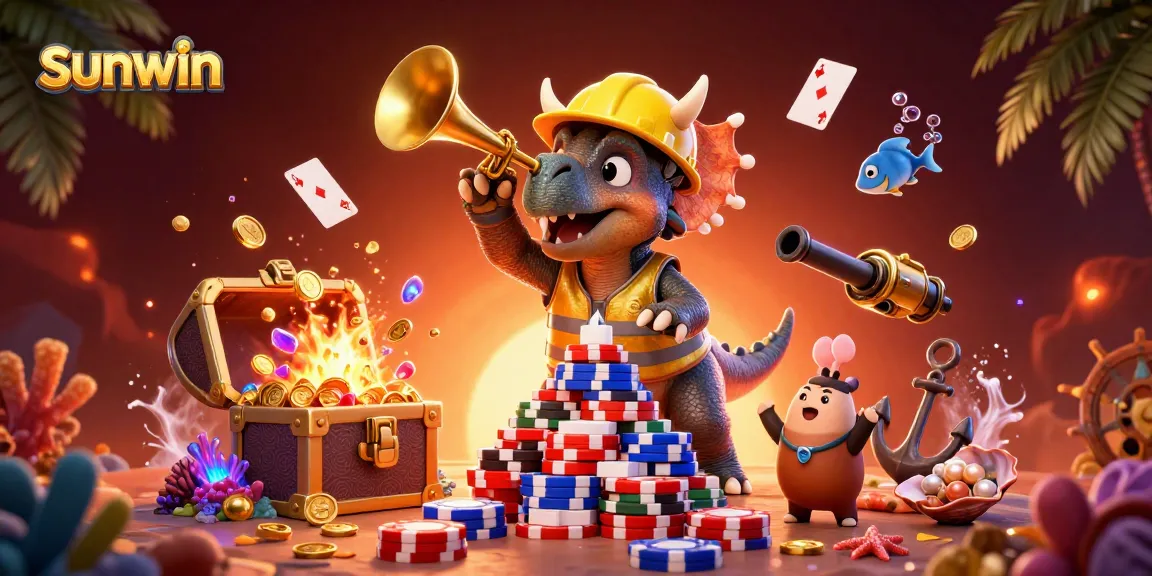Experience the thrilling action of sunwin with fan-favorite gaming creatures creating excitement in a vibrant scene.