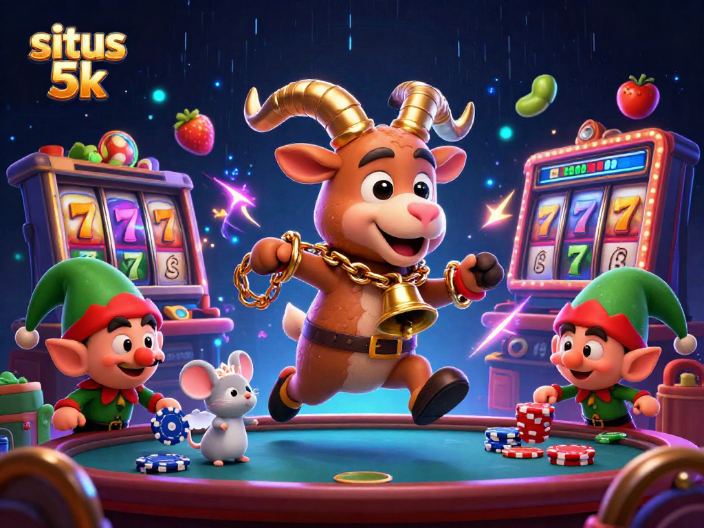 Experience the excitement of situs 5k as Krampus and magical characters bring the holiday-horror casino scene to life.