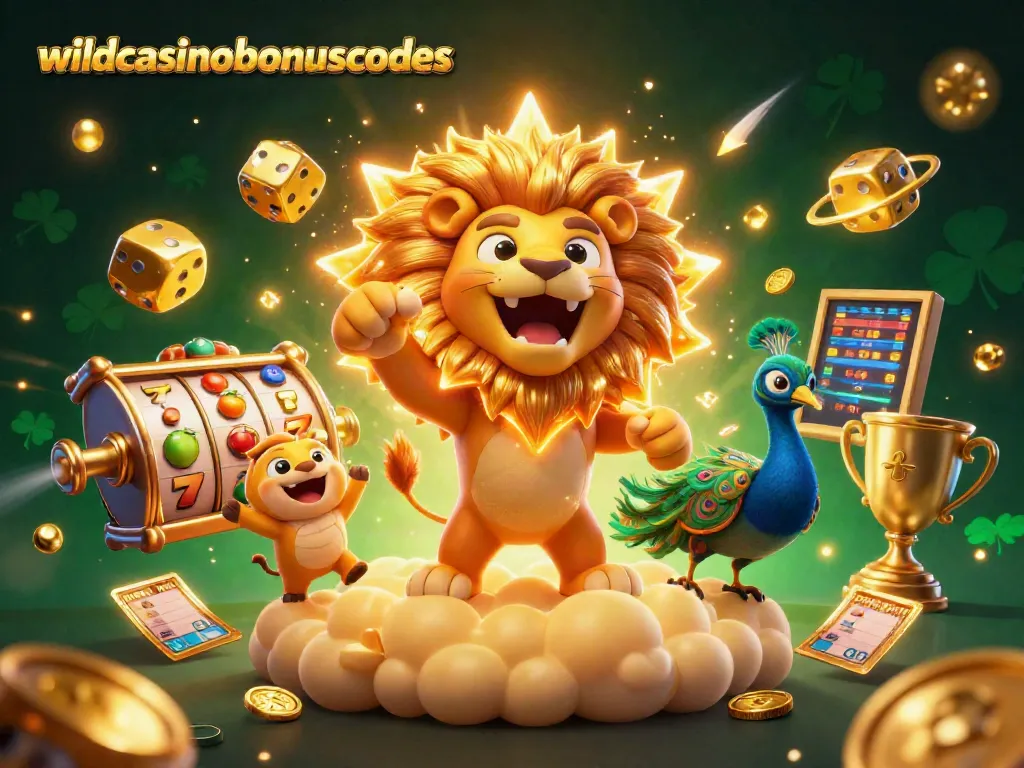 Spin winning jackpots at wildcasinobonuscodes with an exciting 3D casino scene featuring lively characters and dynamic slot games.
