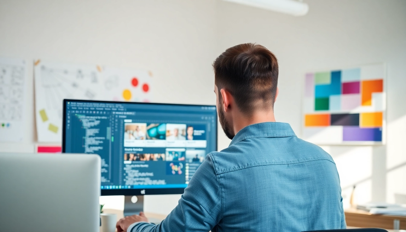 Web developer actively engaged in Shopify theme customization with a modern coding setup.