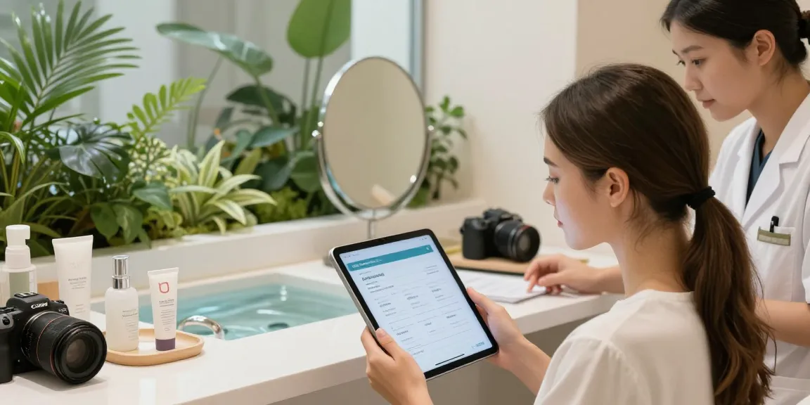 Skincare analysis showcasing an alternative to QOVES in a serene spa setting.